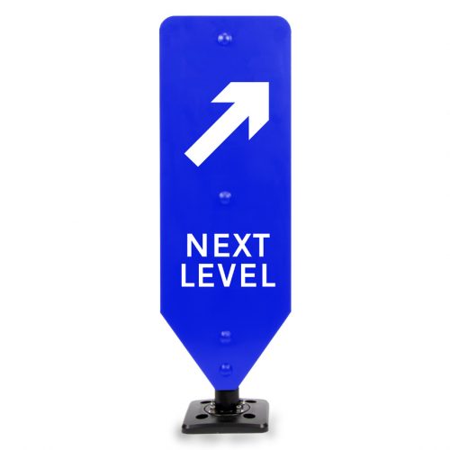 Next Level Right Car Park Sign