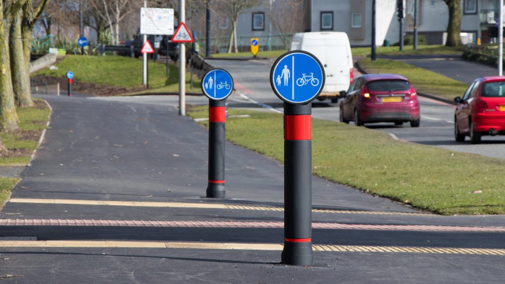 Twin TMP Pictor Sandwell cycle route bollards