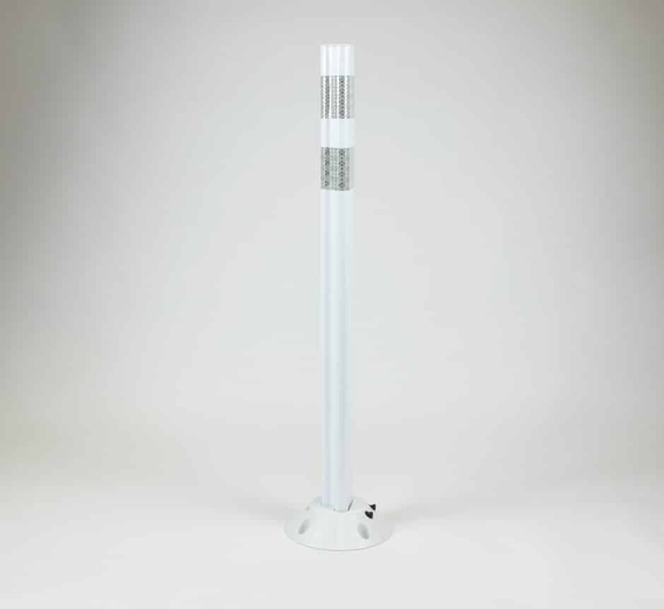 White FG300 Marker Post From TMP Solutions Base