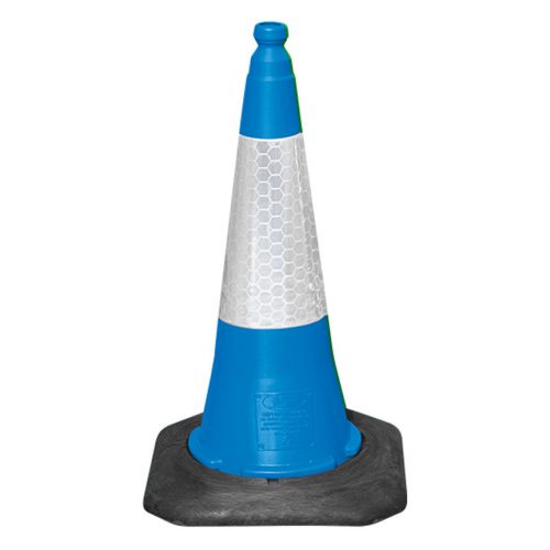 Blue traffic cone